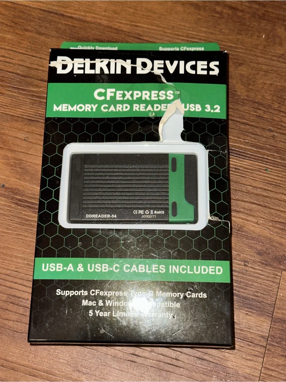 Delkin Devices CFexpress Type B Memory Card Reader (DDREADER-54) Reader +1 Cable